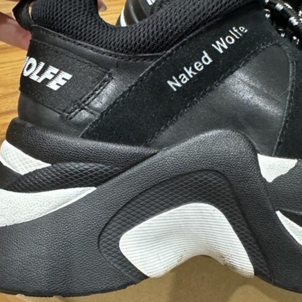 NAKED WOLFE PLATFORM DOUBLE TRACK SNEAKERS